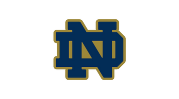 the notre dame logo is shown on a white background